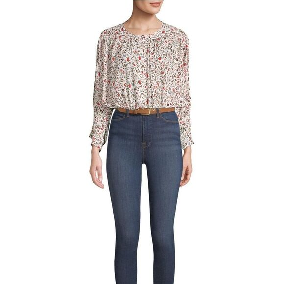 FRAME Silk Floral Kimono Top NEW - Picture 8 of 10